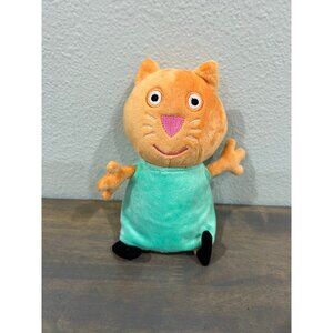 Vintage Peppa Pig Candy Cat 8" Stuffed Plush Toy Makes Meow Sound